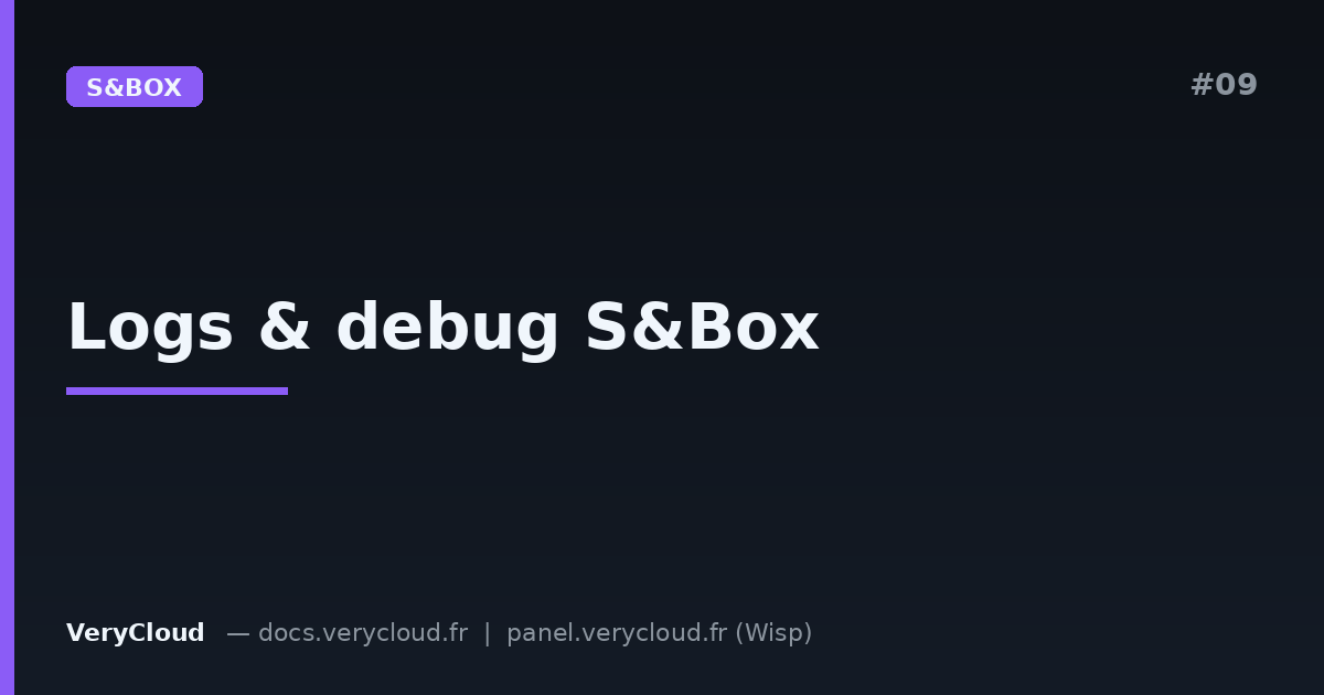 Reading logs and debugging an S&Box server