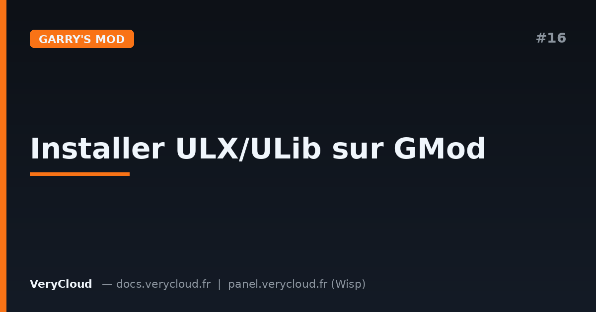 Install ULX and ULib on a Garry's Mod server