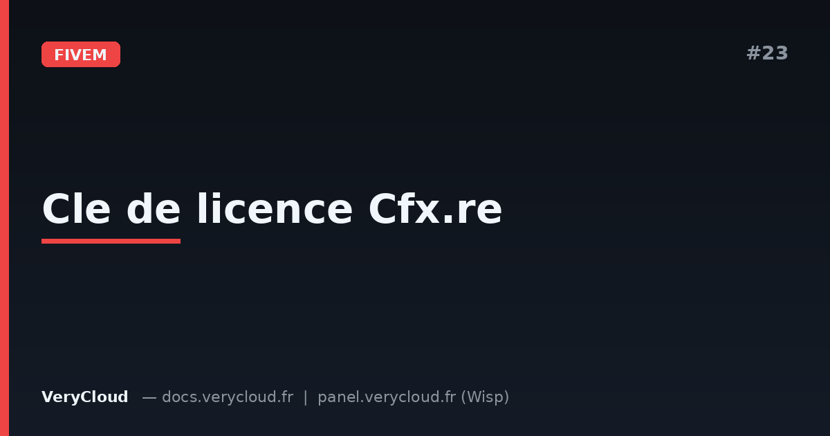 Get and configure your Cfx.re license for FiveM