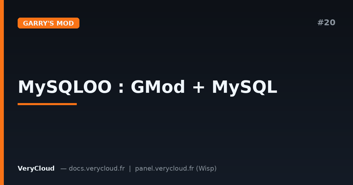 MySQLOO: connect your Garry's Mod server to MySQL