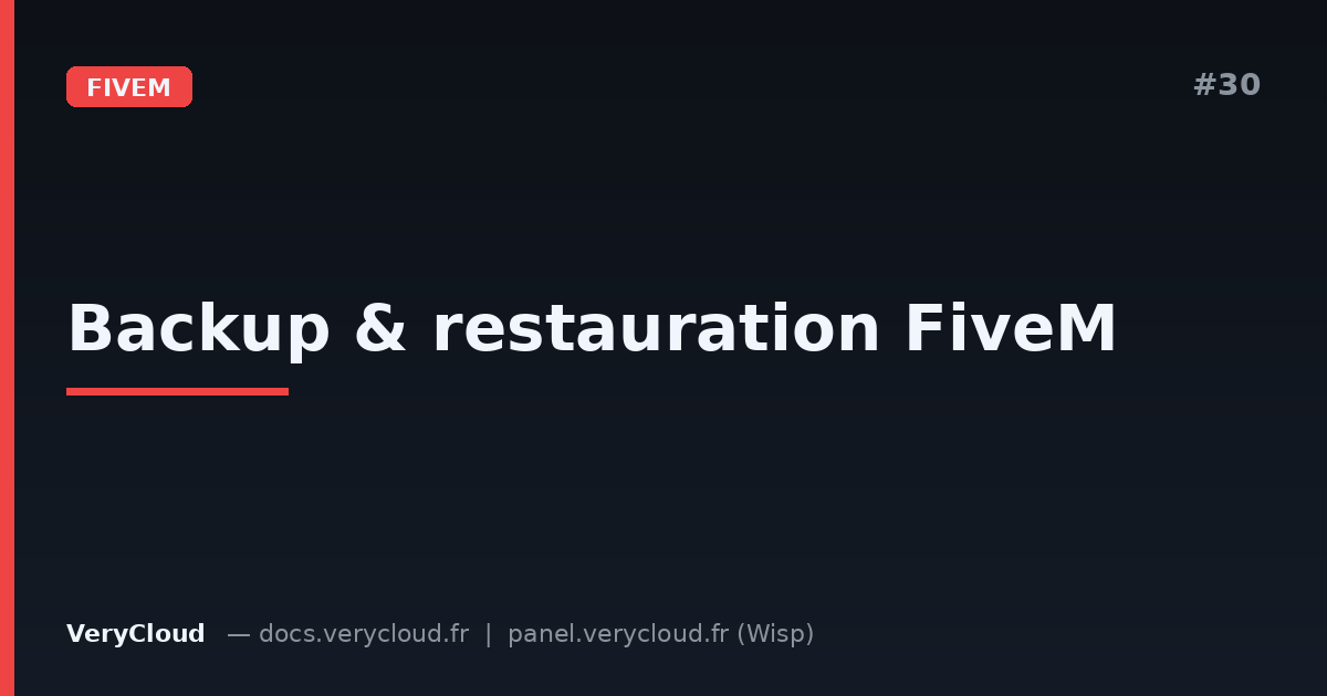 Complete FiveM server backup and restore