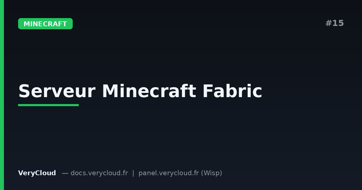 Set up a Fabric Minecraft server at VeryCloud