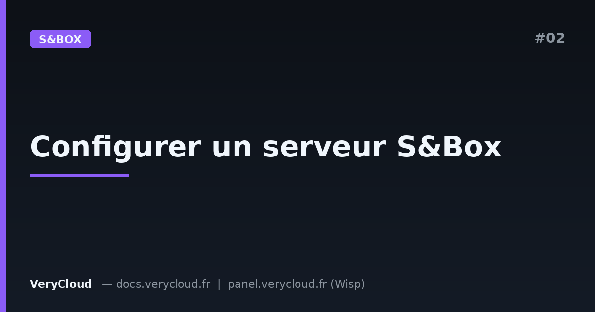 Configuring an S&Box server: startup, hostname, token, ports